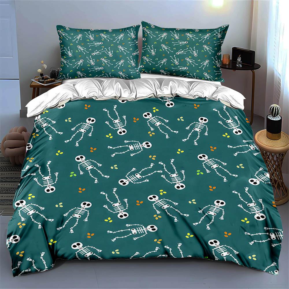 Skeletons and pawprints. Bedding Duvet cover sets Duvet covers Pillowcases gifts (1 * Duvet Cover 2 * Pillowcases, without duvet insert)