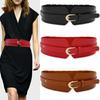 Leather Wide Waist Belt Women Adjustable Ladies Coat Dress Belt Brown Black Female Belt Waistband