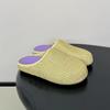 Модные весенне-летние ретро плетеные шлепанцы с большой круглой головкой, европейско-американские размеры 35-45, уличные шлепанцы на низком каблуке