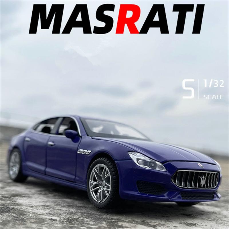 1/32 Модель автомобиля из сплава Maserati Quattroporte Coupe Литая Металлическая Модель Игрушечного автомобиля для симуляции Звук и Свет Коллекция Детская Игрушка Подарок