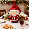 Christmas Costume Set 17cm Doll Outfit Santa Claus Clothes Santa Hat Dress Accessories Cute Dress Up Costume Set for Xmas Holiday Winter Gifts