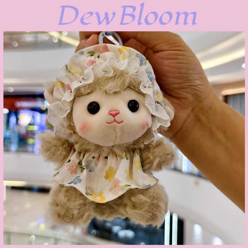 Plush Sheep Keychain With Floral Dress For Girls And Bag Decor