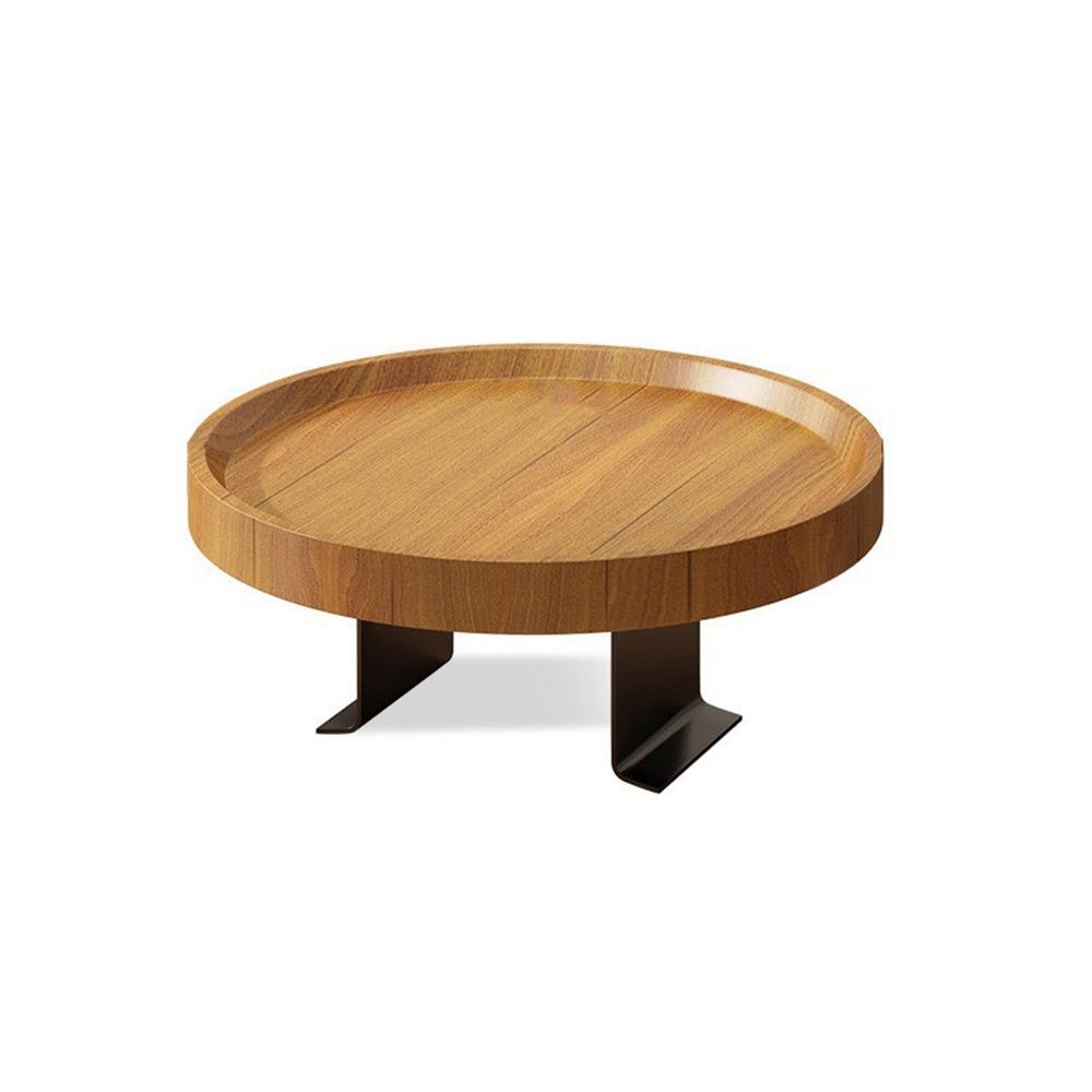 Round Wooden Mini Side Table Waterproof Couch Arm Side Holder Sofa Arm Rest Organizer Bedroom