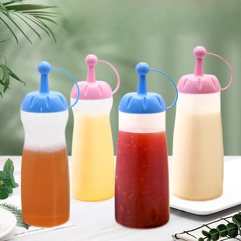 Kitchen Plastic Squeeze Bottle Condiment Dispenser Sauce VinegarCruet Ketchup Mustard Sauce Oil Bottle Seasoning Tools Gadgets