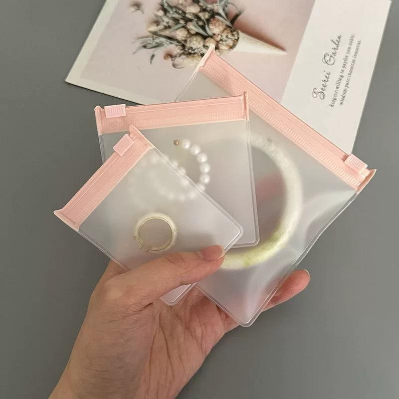 20 шт./набор Прозрачные матовые пакеты на молнии для упаковки ювелирных изделий Серьги Браслет Ожерелье Аксессуары Хранение Дисплей Пыленепроницаемые