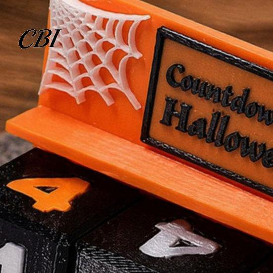 Spooky Holiday Countdown Display Halloween Calendar Block, 3D Printed Advent Calendar, Daily Coffee Table Centerpiece Count Down to Decor for Mantel,