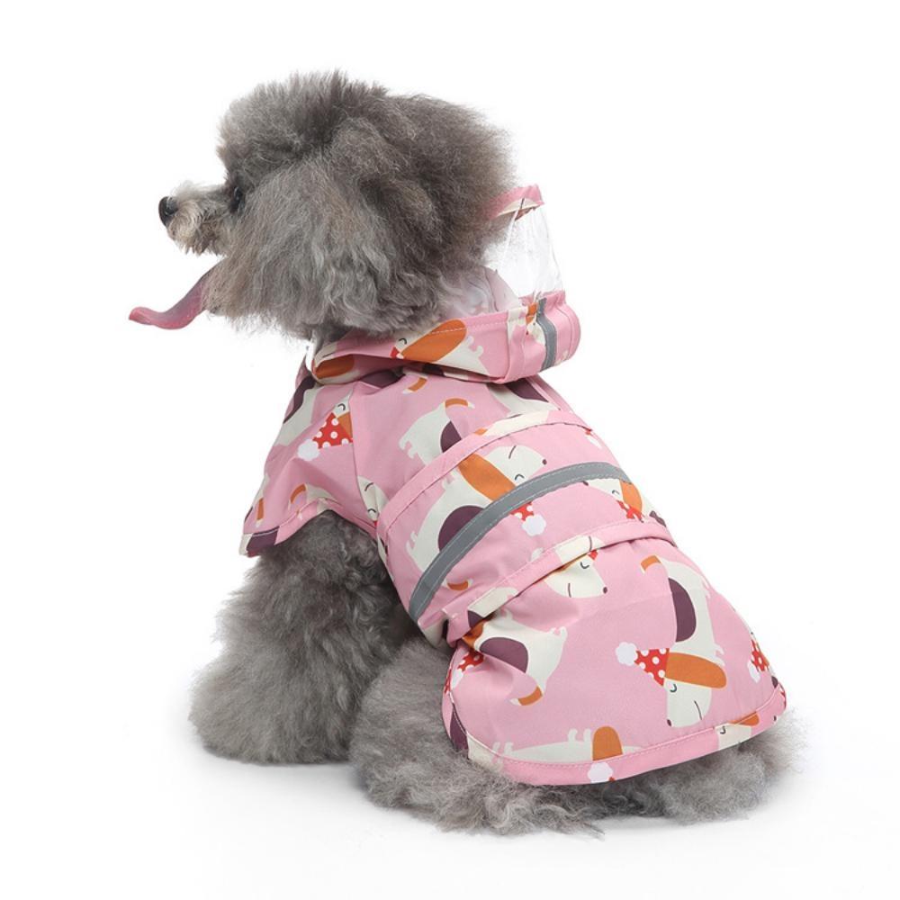 Waterproof Pet Dog Raincoat Jumpsuit Reflective Rain Coat Sunscreen Outdoor Clothes Jacket for Large Small Dog Puppy