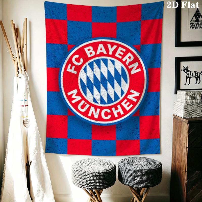 FC Bayern Munich Wall Tapestry Aesthetic Wall Hanging Printed Fabric Blanket Decorative Tapestries for Bedroom Living Room Home Decor