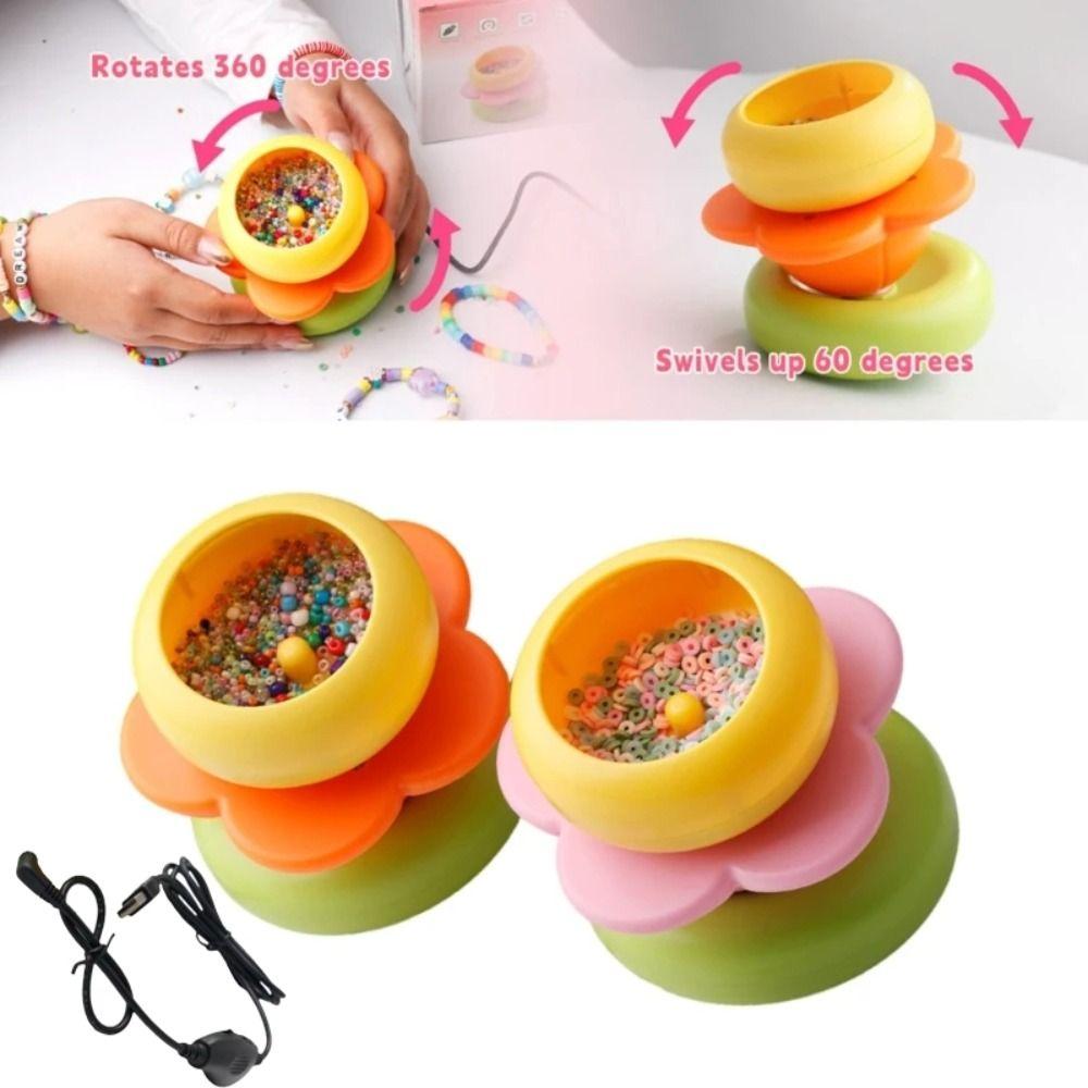 Flower Shape Automatic Bead Threading Gadget Bead Crafting Tool Beading Enthusiasts