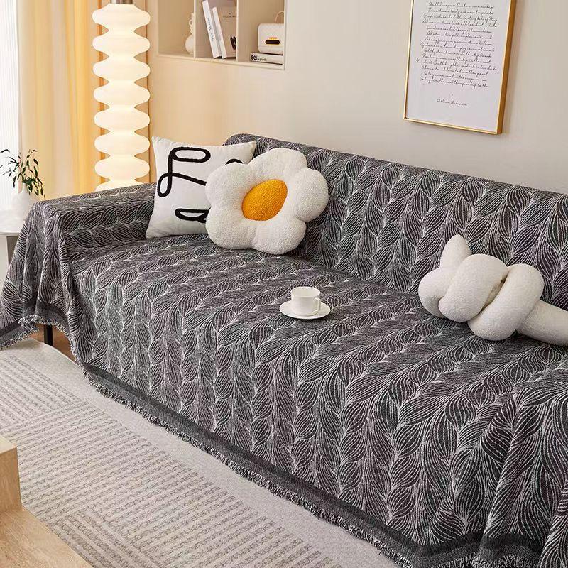 Nordic Simple Style One-piece Full Cover Chenille Sofa Cover Blanket
