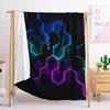 Blanket Flannel Blanket Laser Geometric Pattern 2D Digital Printing Blanket Cover Blanket