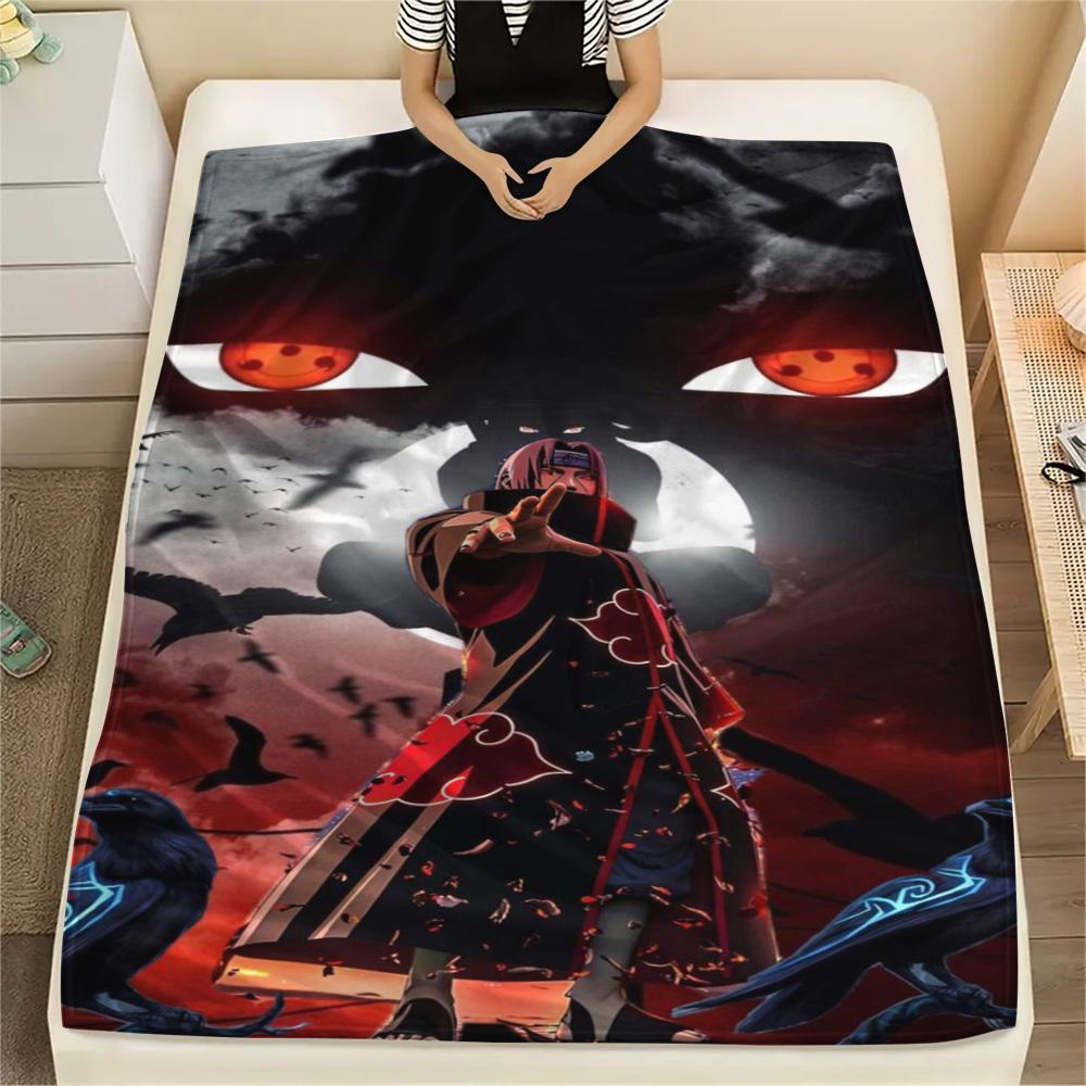 Itachi Uchiha Travel Friendly Flannel Blanket, Warm Printed Blanket for Home Bedroom, Sofa, Bed and Picnic Gathering.-TING