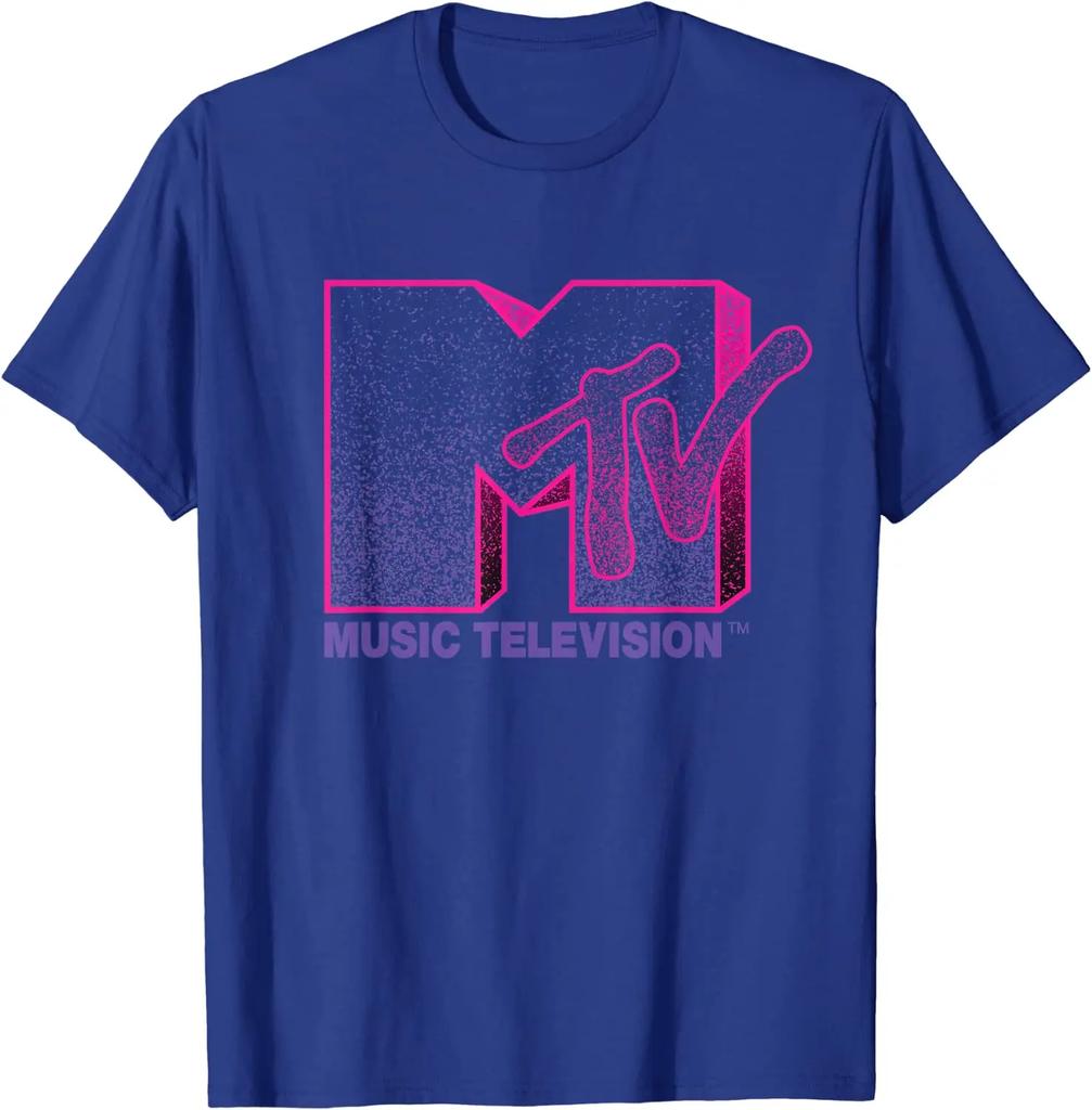 MTV Блестящий Логотип Музыкальное Телевидение Футболки Футболка