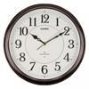 Wall Clock, Radio Wave, Brown, Diameter 33cm, Analog, Always On, Second Hand Stopped At Night, IQ-1051NJ-5JF
