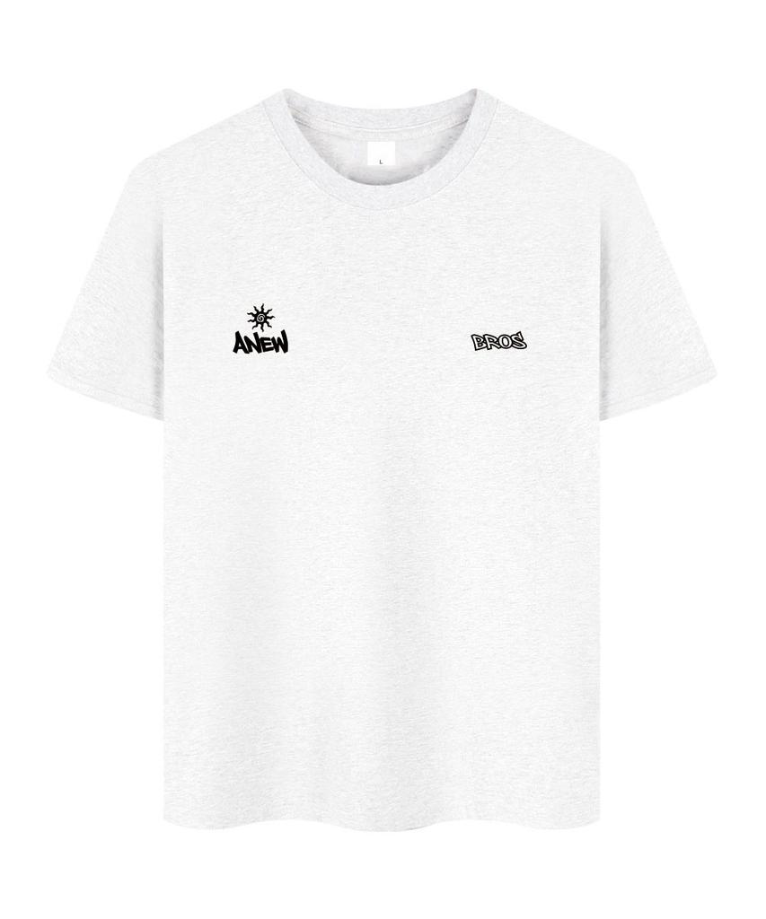 ANEWBROS Twin Logo Oversized Short Sleeve T-Shirt 10 Colors [Anse_9102] (A Type)