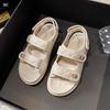 Reconstructed Velcro Sports Sandals for Women, New Summer Design, Diamond Pattern, Thick Flat Bottom, Large Size T75