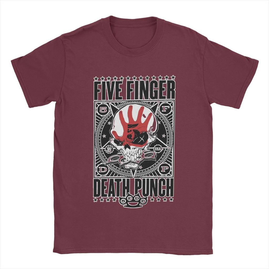 Five Finger Death Punch 5FDP Мужская футболка Винтажные футболки Короткий рукав Круглый вырез Футболки Хлопок Идея для подарка Топы