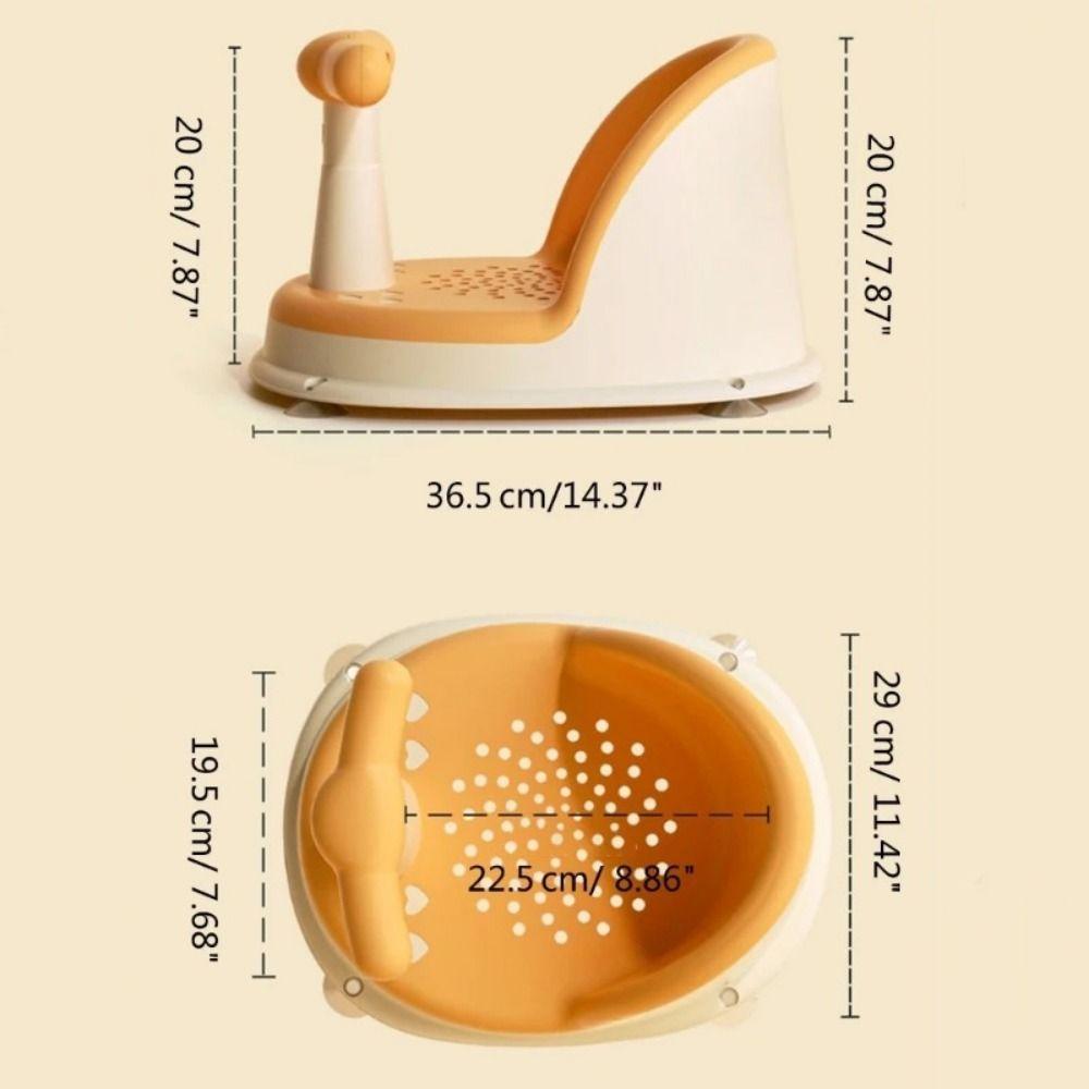 Портативное сиденье для купания младенцев Удобное сиденье для душа для ребенка Закругленный край Детский стул для купания Новорожденный