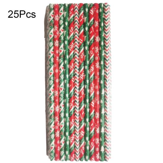 25 шт., трубочки для питья для вечеринок, пищевые соломинки, не содержащие BPA, многоразовые, широко используемые соломинки для стаканов, украшения для стола