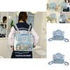 Cinnamoroll School Bag Blue Cartoon And Geometric Pattern For Daily Commuting