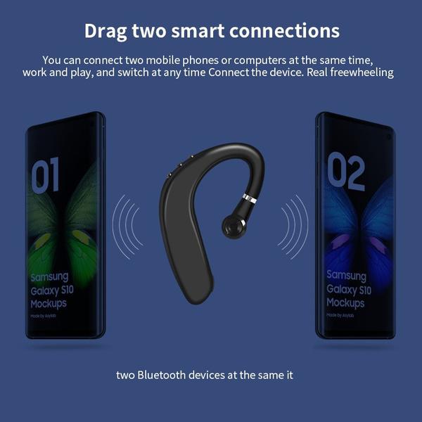 Беспроводная гарнитура Bluetooth5.1, спортивные наушники CVC 8.0 с шумоподавлением, деловой крючок с длительным режимом ожидания, наушники с микрофоном