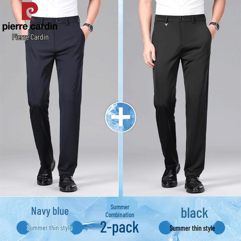 Pierre Cardin Мужские брюки прямого кроя в стиле business casual