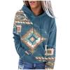 Autumn Women's Ethnic Printed Sweatshirt Long Sleeve Top