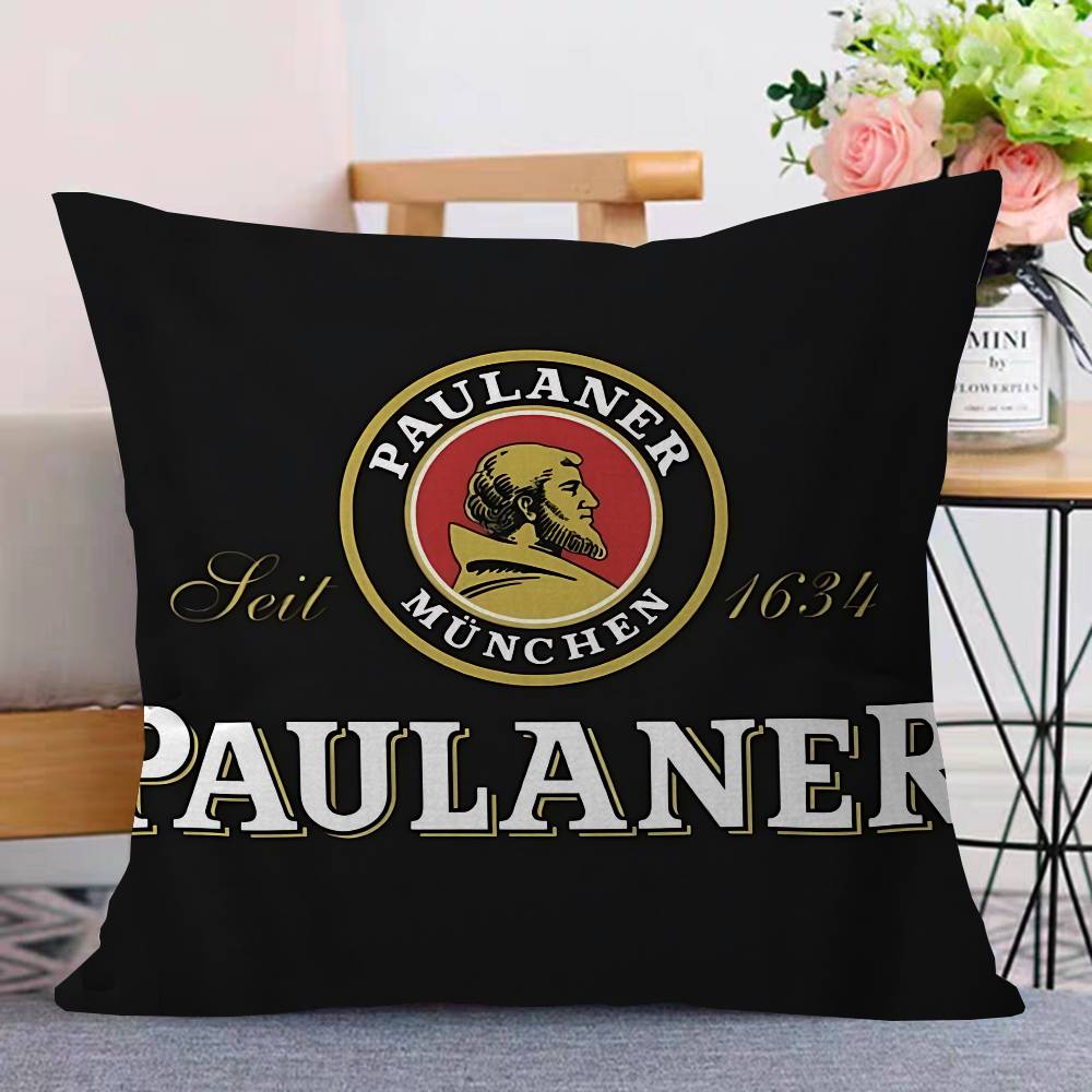 German Beer Paulaner Personalized Pillow Cover Kids Bedroom Wild Party Decor Pillowcase Kid Birthday Shower Gift