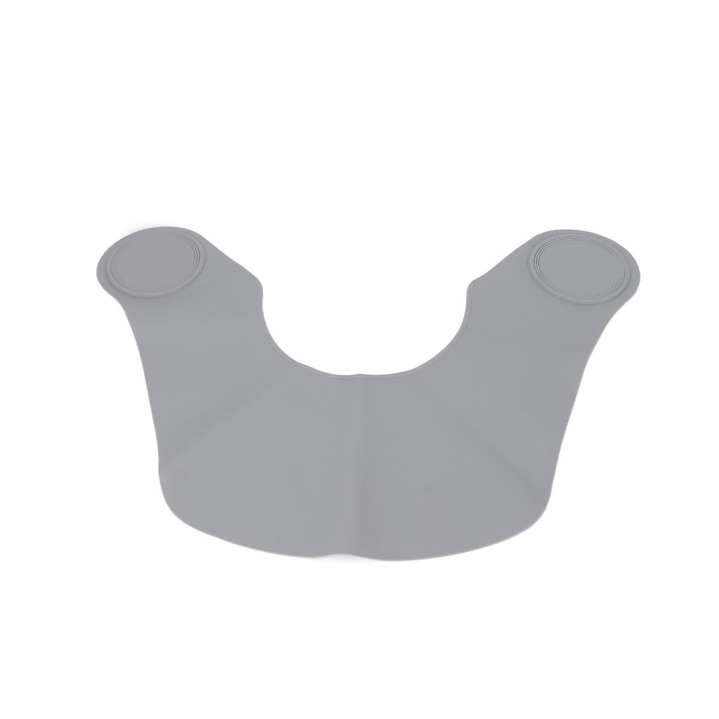 Стрижка Воротник для шеи Мягкий силиконовый Водонепроницаемый Плащ-шаль для окрашивания волос для парикмахерской Серый