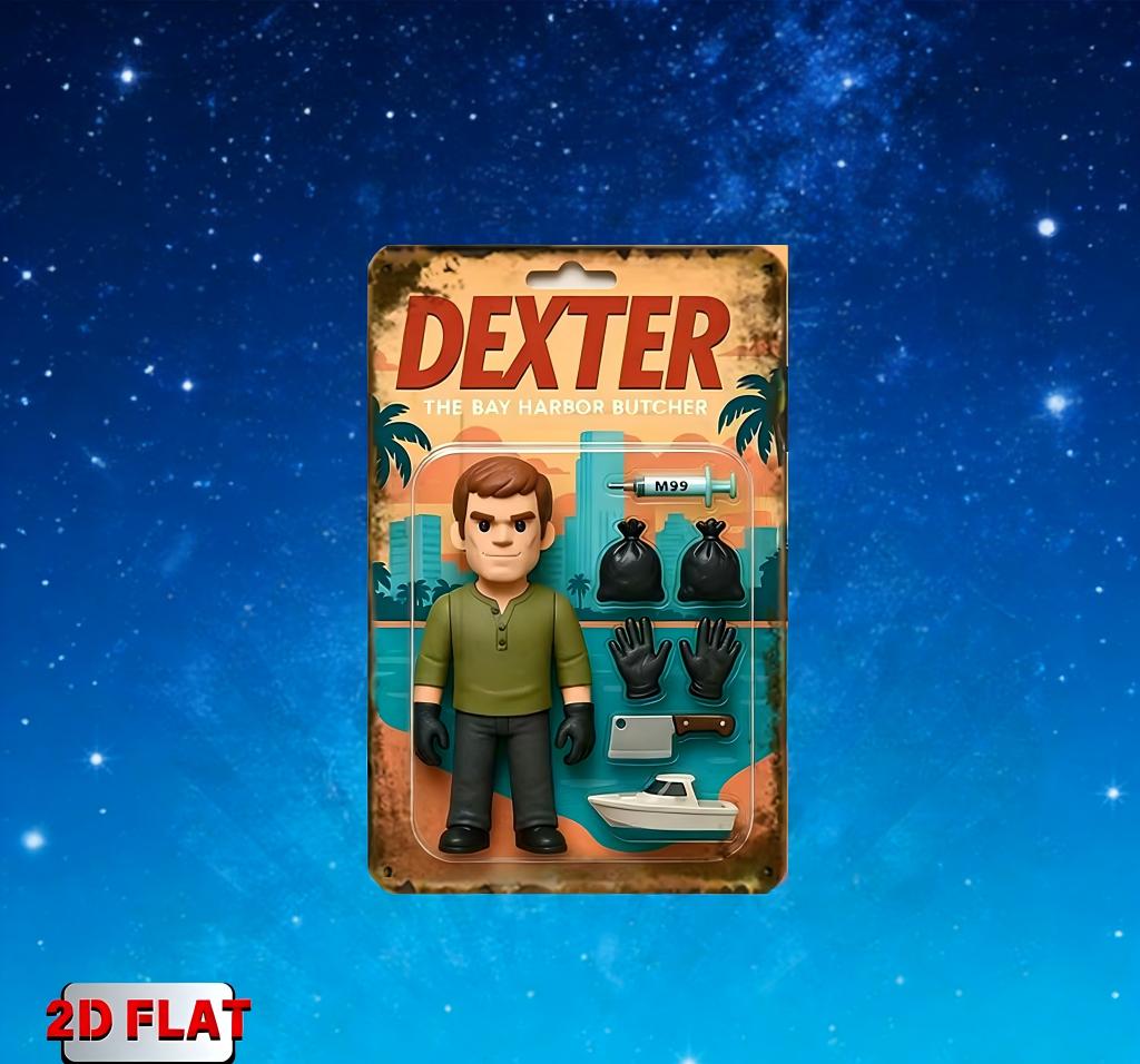 HD Tin Sign Vintage Dexter The Bay Harbor Butcher Wall Decor - Retro 2D Flat Dexter Morgan TV Show Art Metal Tin Sign for Man Ca