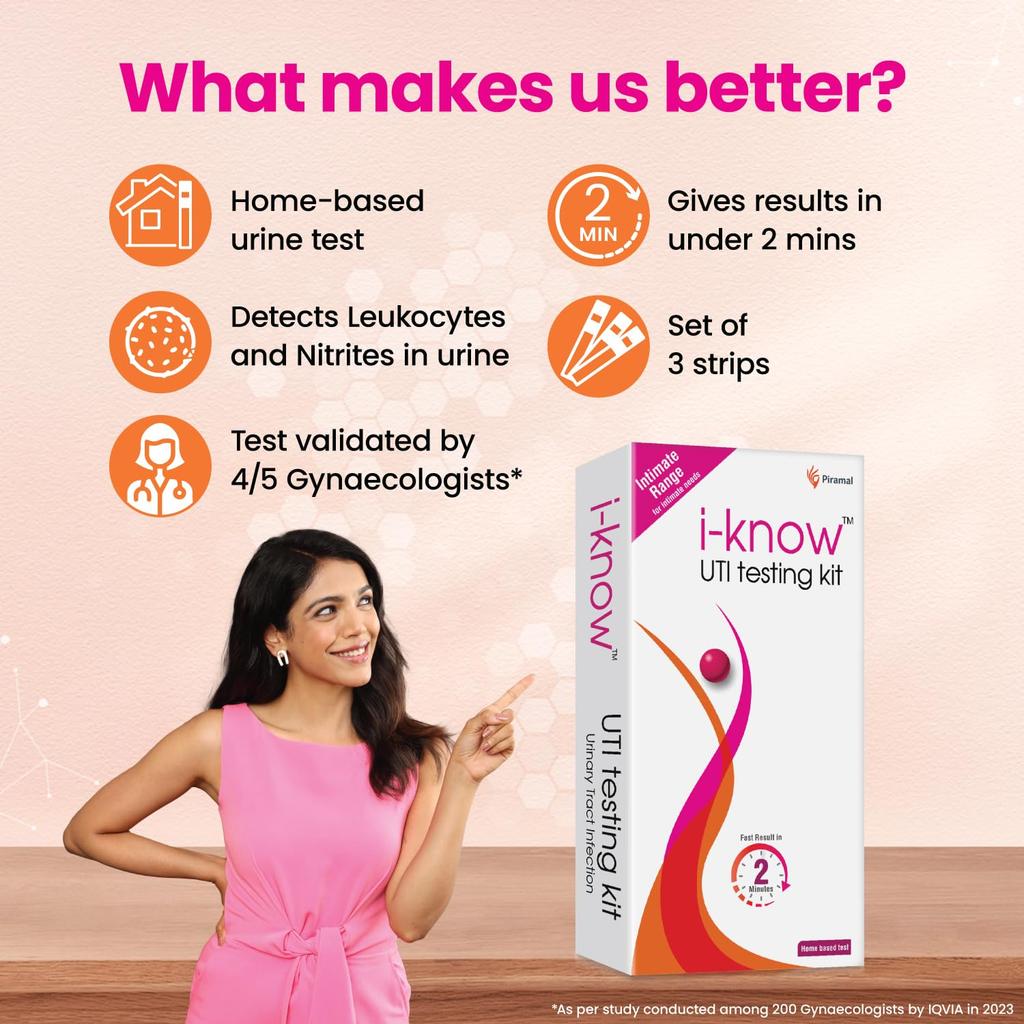 I-Know Тест-набор для ИМП 3 тест-полоски Домашний анализ мочи Быстрый результат 2 мин Обнаружение лейкоцитов нитритов