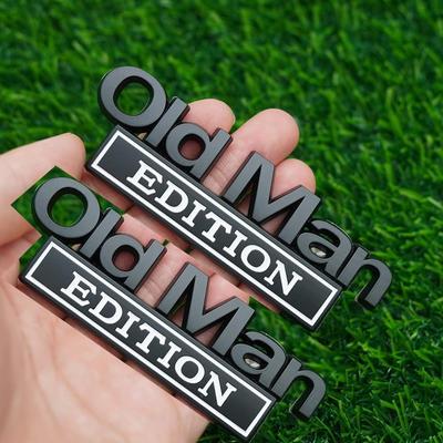 1 шт. 3D эмблема-наклейка "Old for Man Edition" - Забавная наклейка на автомобиль с юмором про старение для внедорожника, грузовика, мотоцикла - Замена для украшения двери и крыла