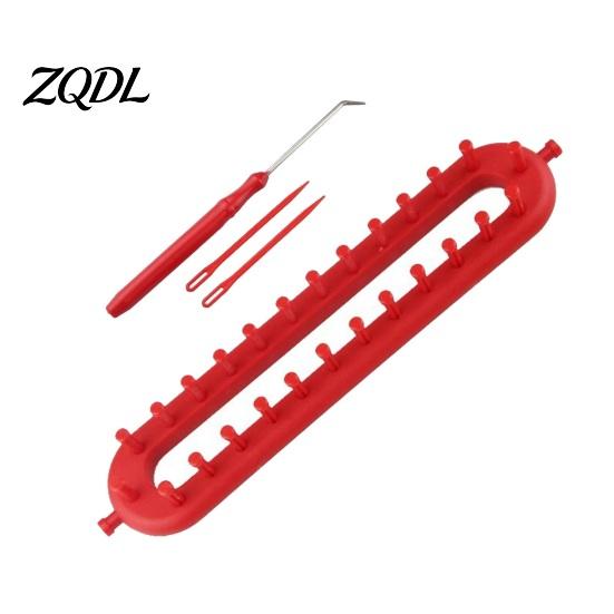 Knitting Loom Kit Set with Crochet Hook, Needle, Plastic Round Rectangular Yarn Weaving Long Scarves Kit, Beginner for DIY Hat Scarf Shawl Sweaters