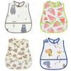 2024New Cartoon Pattern EVA Waterproof Pocket Lunch Feeding Bibs Adjustable Baby Bibs Cute Children Baby Apron Kids Burp Cloths