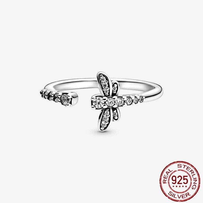 Новое весеннее подлинное кольцо из стерлингового серебра 925 пробы со сверкающим цветком маргаритки, кольца-короны для женщин, помолвочные украшения, подарок на вечеринку, настоящее