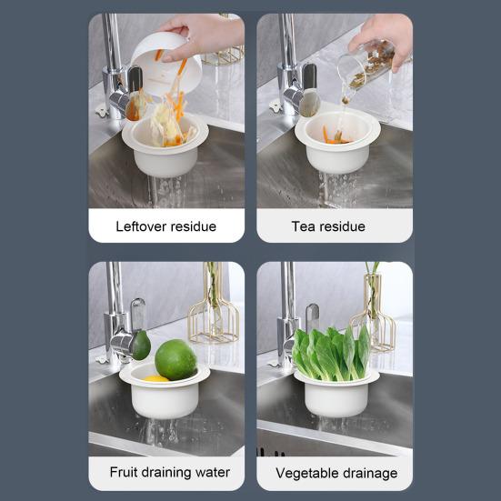 Kitchen Sink Drain Basket Swan Drain Rack Universal Simple Installation Multifunctional Kitchen Triangular Sink Filter Swan Drain Basket