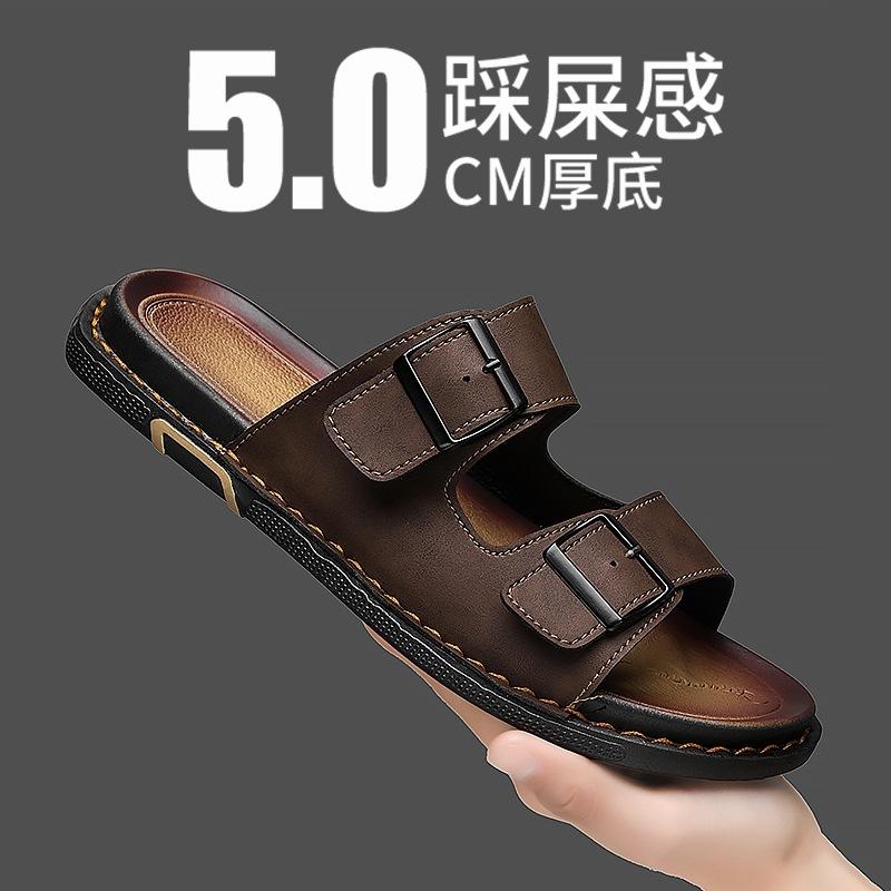 2025 новая летняя обувь сандалии на платформе модные мужские шлепанцы универсальные повседневные шлепанцы пляжная обувь модные