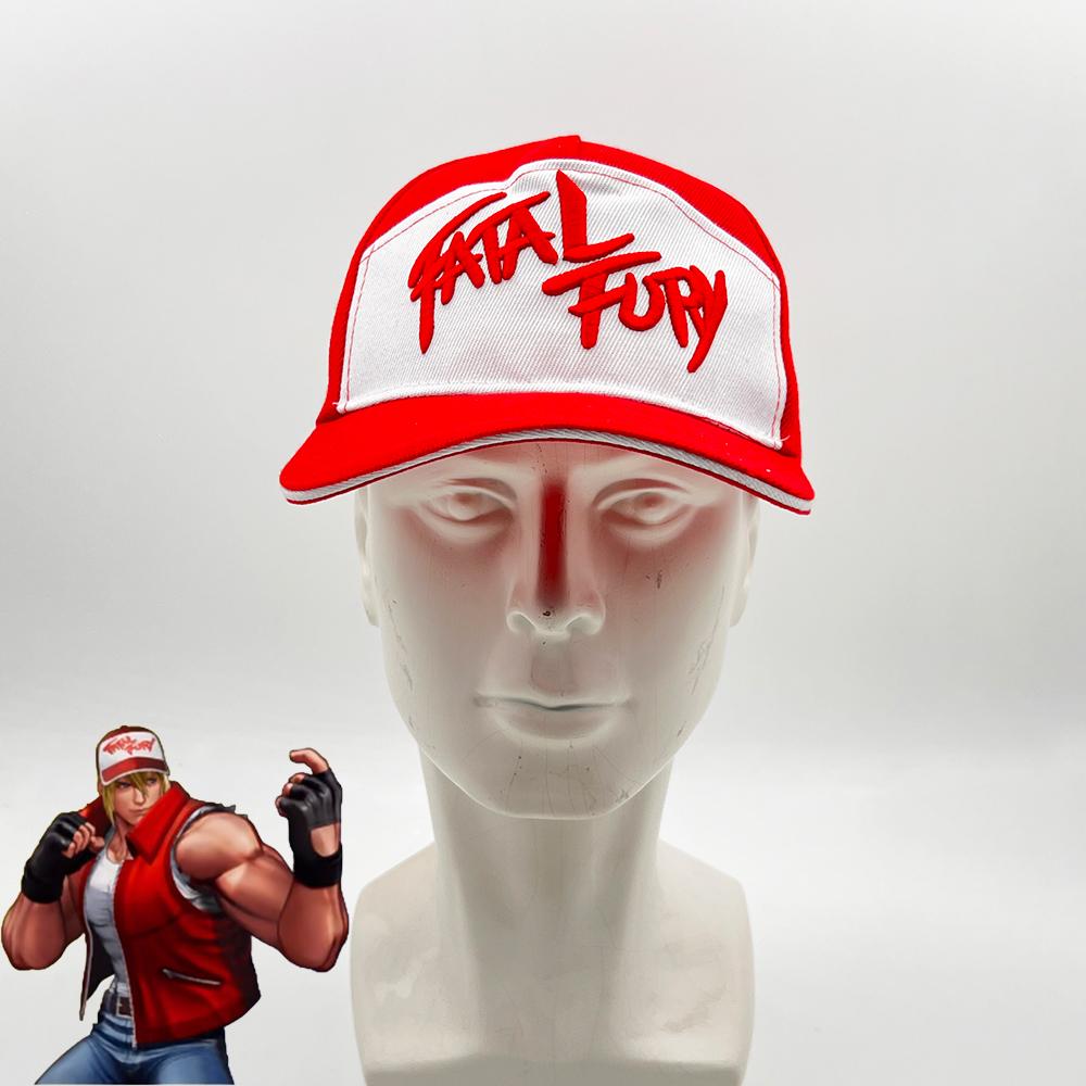 Король Бойцов Fatal Fury Терри Богард Косплей Бейсболки Косплей Регулируемая Красная Вышитая Кепка Унисекс Аксессуары Реквизит