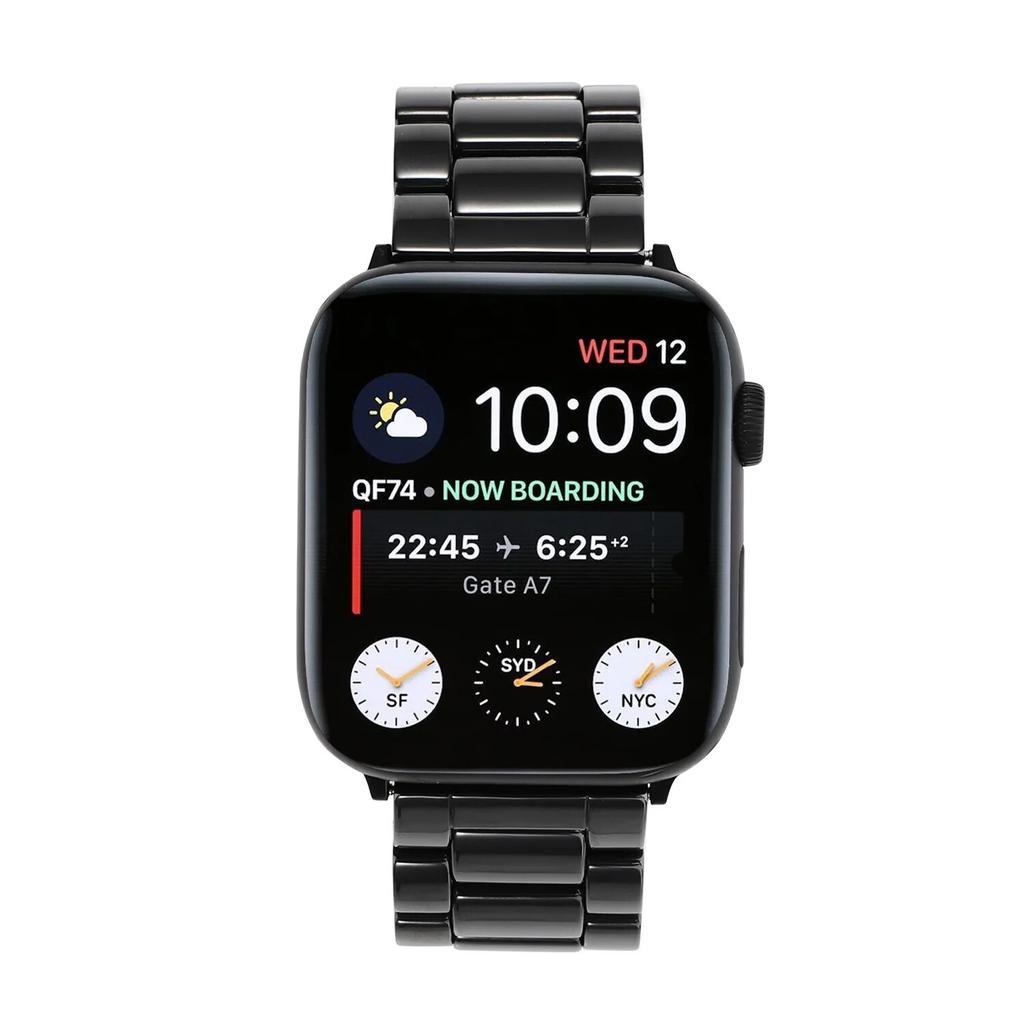 Керамический ремешок для Apple Watch Band 44 мм, 40 мм, 42 мм, 38 мм, аксессуары, браслет с пряжкой-бабочкой для iWatch series 6 se 5 4 3, петля