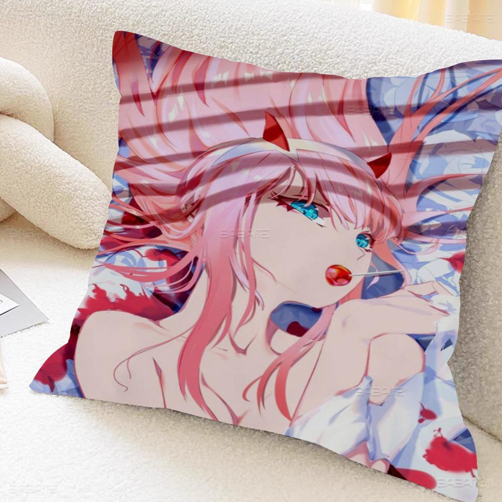 Чехол на подушку Zero Two D-darling Мультяшный Подарок Наволочка Спальня Дом Диван Кресло Сиденье Декор Чехол для подушки