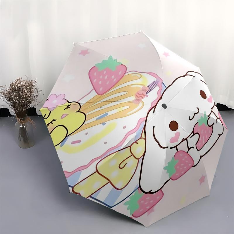 1pc Kawaii Strawberry Cupcake Umbrella - Automatic Open/Closed with Foldable Design - Perfect for Fans, Travelers, Everyday Use - Ideal Gift for Festi