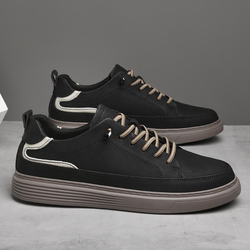 Fashion Classic Brand Men's Genuine Leather Casual Shoes Thick Soles Anti Slip Outdoor Hiking Shoes Versatile Oxford Shoes for Men