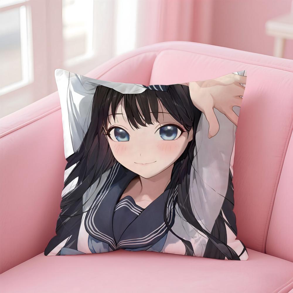 Anime Cartoon TTomorrows My GGirlG Cushion Cover Pillow Case Soft Skin Friendly Fabric Concealed Zipper