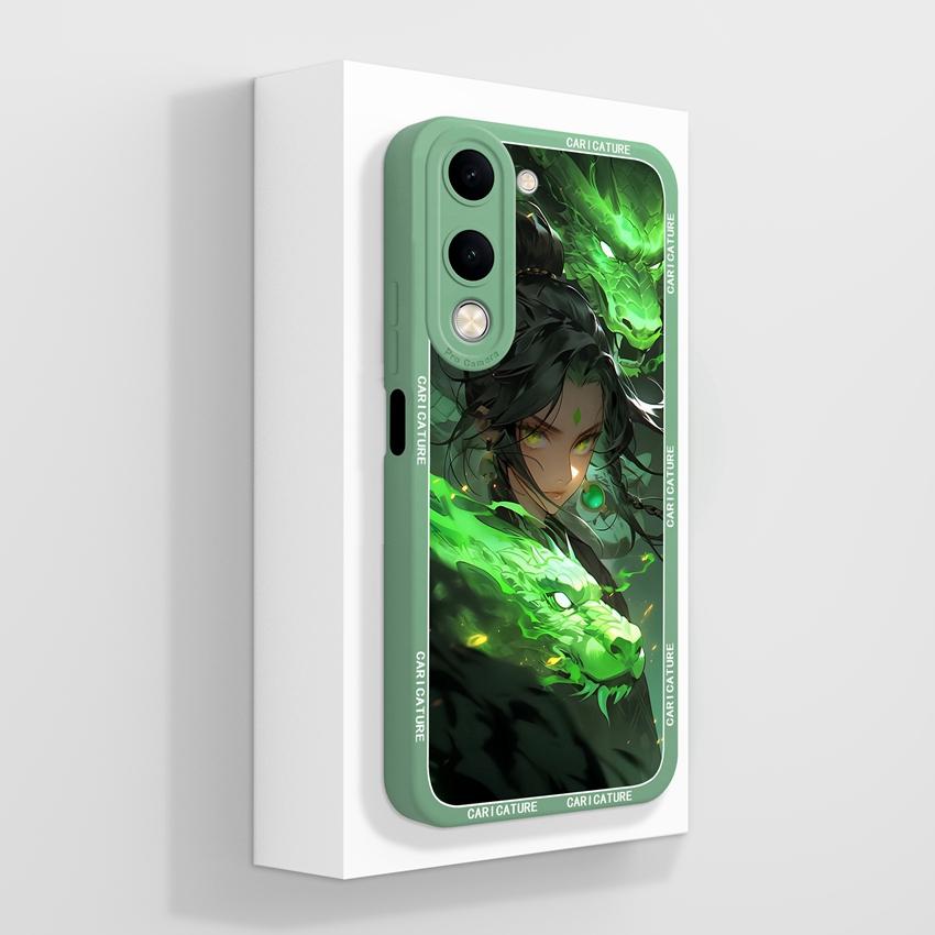 Для Vivo Y04 Y03 Y02 Y11 Y15 Y20 Чехол для телефона Милый мультяшный узор для девочек Гладкий жидкий силикон Противоударная защита Задние крышки Чехол для корпуса Vivo