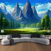 Landscape Oil Painting Printed Tapestry Home Wall Decoration Bohemian Dream Forest Hanging On the Wall for Indoor Art Decoration