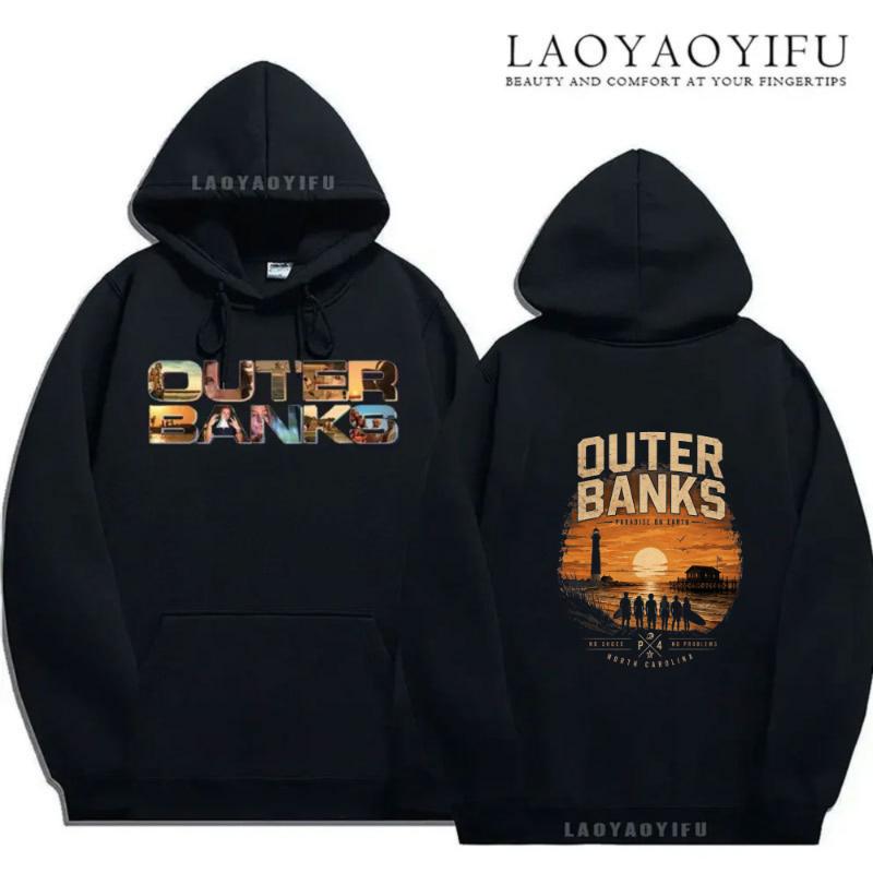 Рай на Земле Outer Banks Унисекс Худи Осень и Зима Пуловер Pogue Life Приталенная Толстовка Худи Женские Худи Мужские Топы