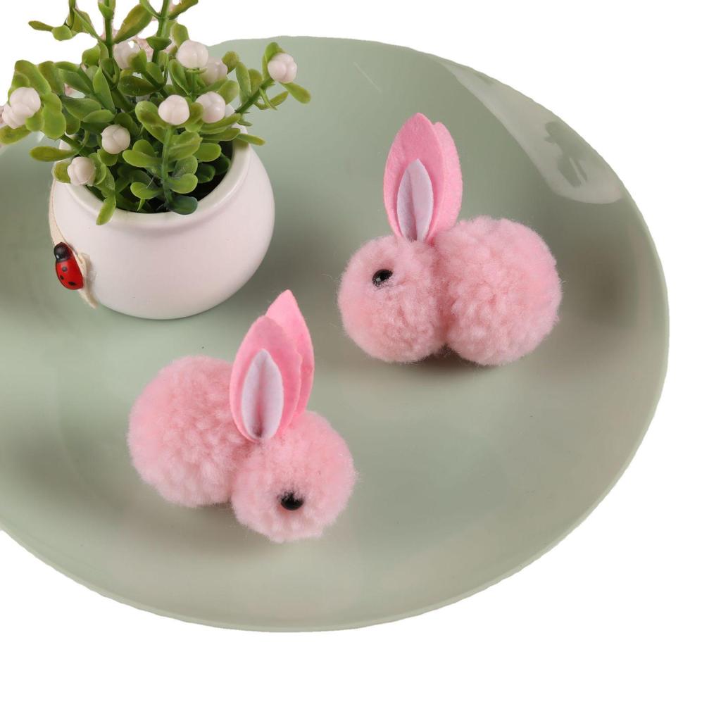 Large Cartoon Rabbit Pompom Hair Clip & Scarf Pin - DIY Creative Accessory for Bags & Clothing