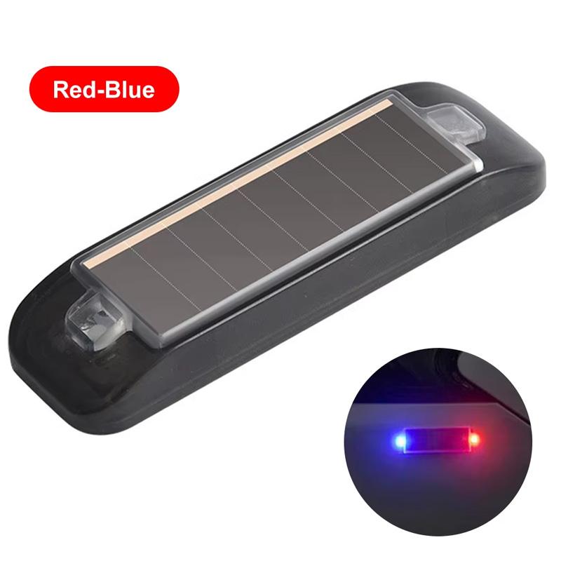 Solar Powered LED Tail Warning Light - Rear Collision Prevention Flashing Light for Car Motorcycle Electric Vehicle Bicycle