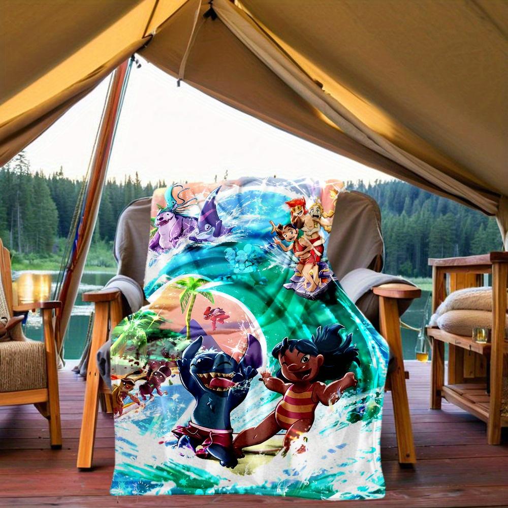 1pc, Lilo & Stitch Blanket, Soft Throw for Home Decor, Gift Idea for Family and Friend, Living Room, Travel, Camping, Car Blankets, Beach, Office Naps