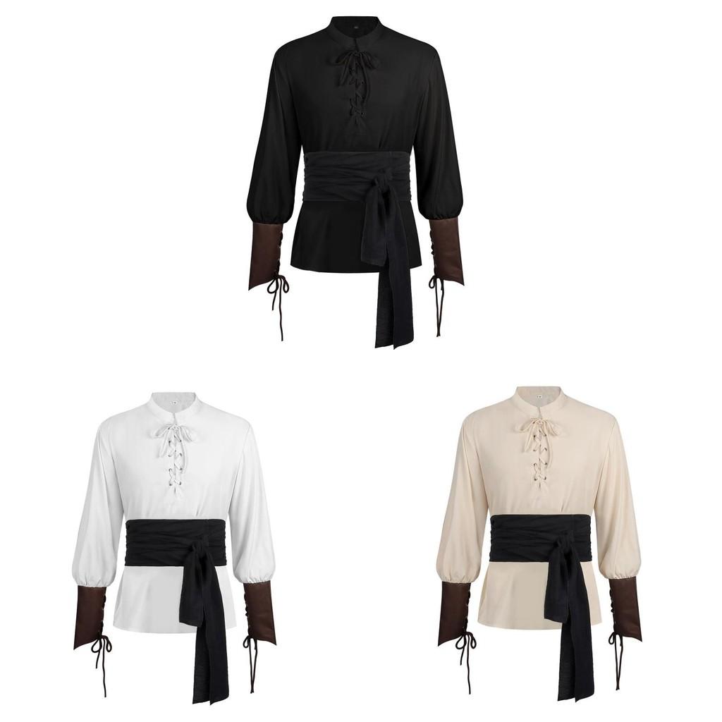 Средневековый стимпанк пиратский топ-жилет для мужчин из полиэстеровой ткани для косплея и на каждый день